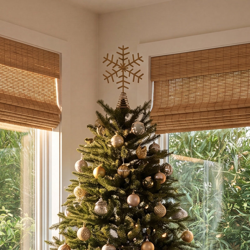 Glittered Iron Snowflake Tree Topper