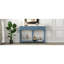 Console Retro - Bleu marine. 4 tiroirs et tablette ouverte. Look rétro rustique avec finition pin. Fabriqué en pin. Ours de table 220 lb, tiroir 15 tablettes inférieures 33 lb Polyvalent pour les espaces de vie.-1258650788