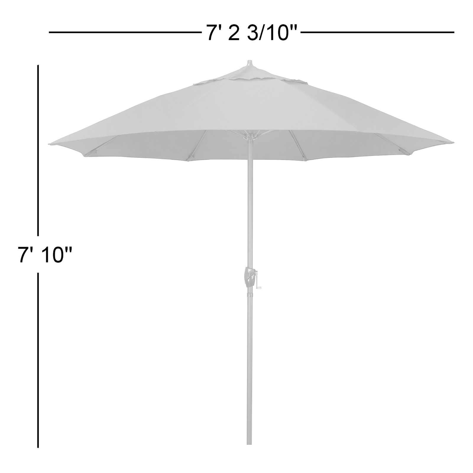 Gino 7.2' Sunbrella® Umbrella, Canvas Hot Pink Sunbrella® Canvas