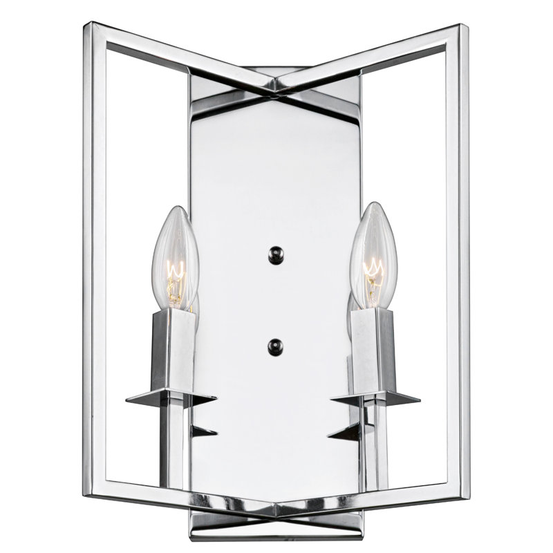 Thonotosassa Candle Wall Light, Chrome
