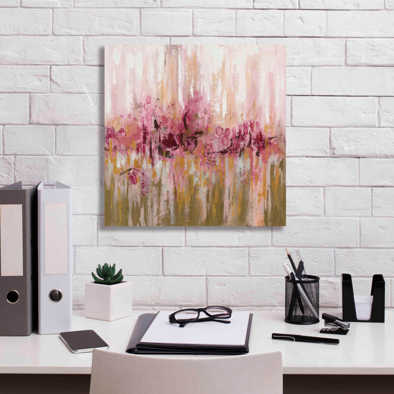 «Pink Reflections» par Silvia Vassileva, art mural sur toile, 37 po x 37 po, H 18 po x l 18 po x P 0,5 po