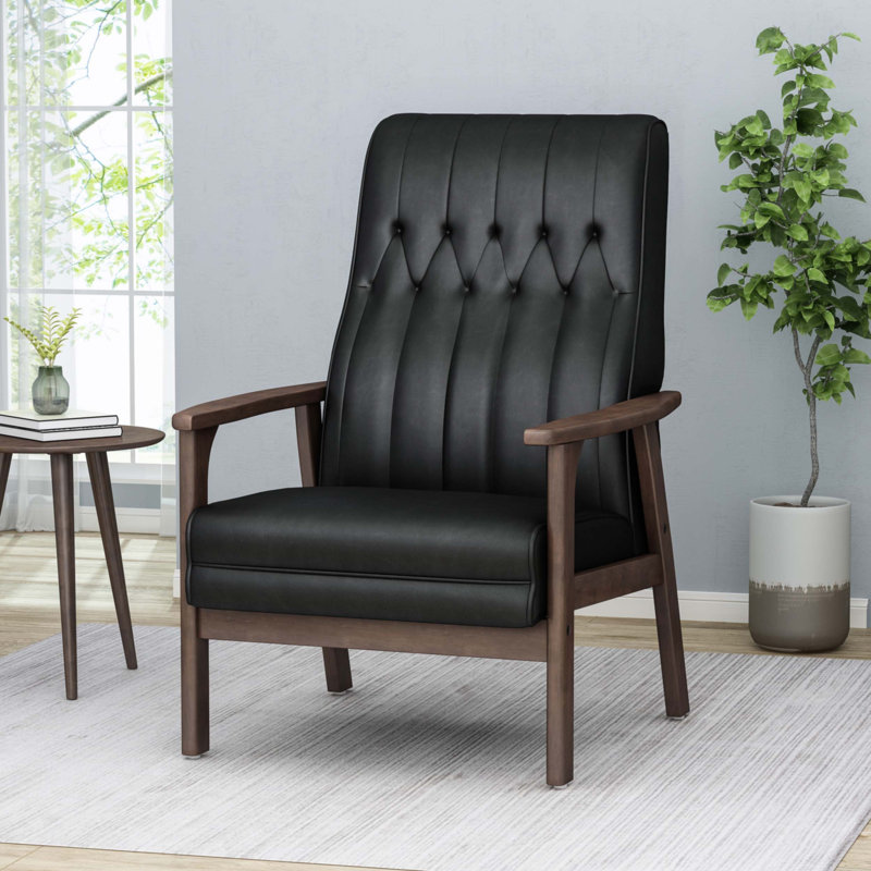 Chaise d'appoint rembourrée Mid Century