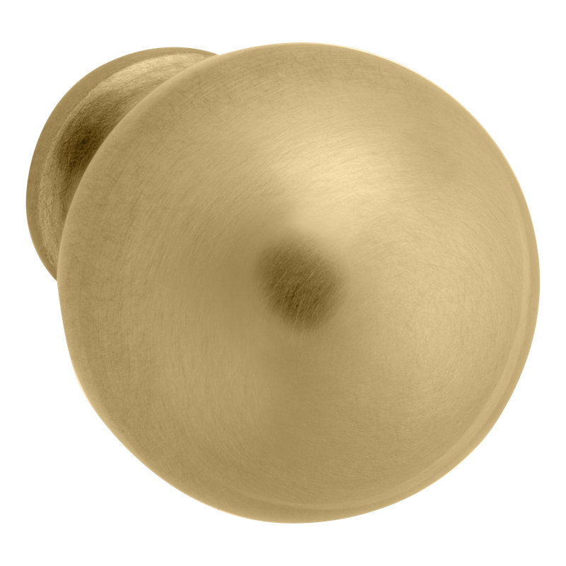 4961 Spherical Knob 1.25", in Lifetime (PVD) Satin Brass, Brass, 1"