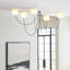 Peter Bristol Helium 5-light extra large LED chandelier in matte black finish with glass shades-567749372