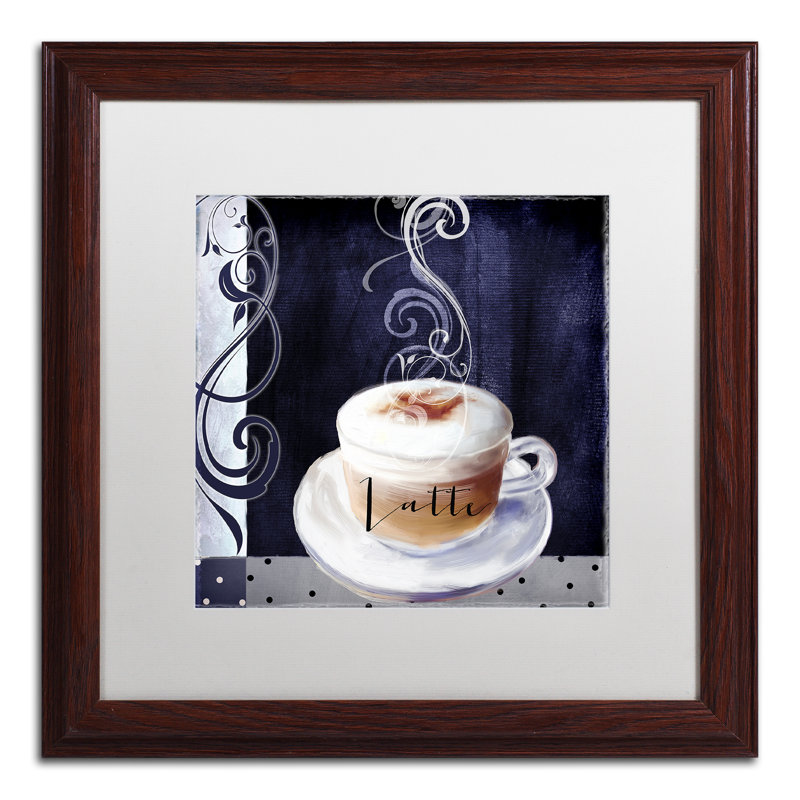 «Cafe Blue II» par Jadaya, impression encadrée, Blanc, H 16 po x l 16 po x P 0,5 po