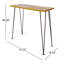 Table de bar en bois d'acacia au fini teck, pieds en fer rustiques pour terrasse et divertissements.