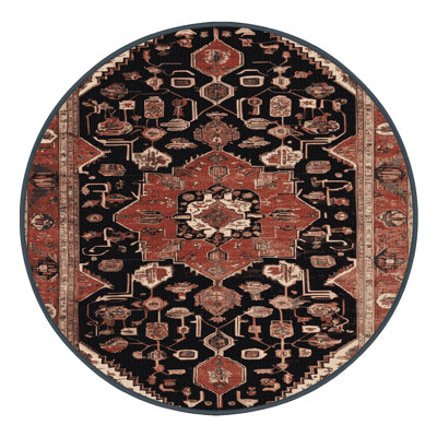 Machine Washable Persian Brown Area Rug