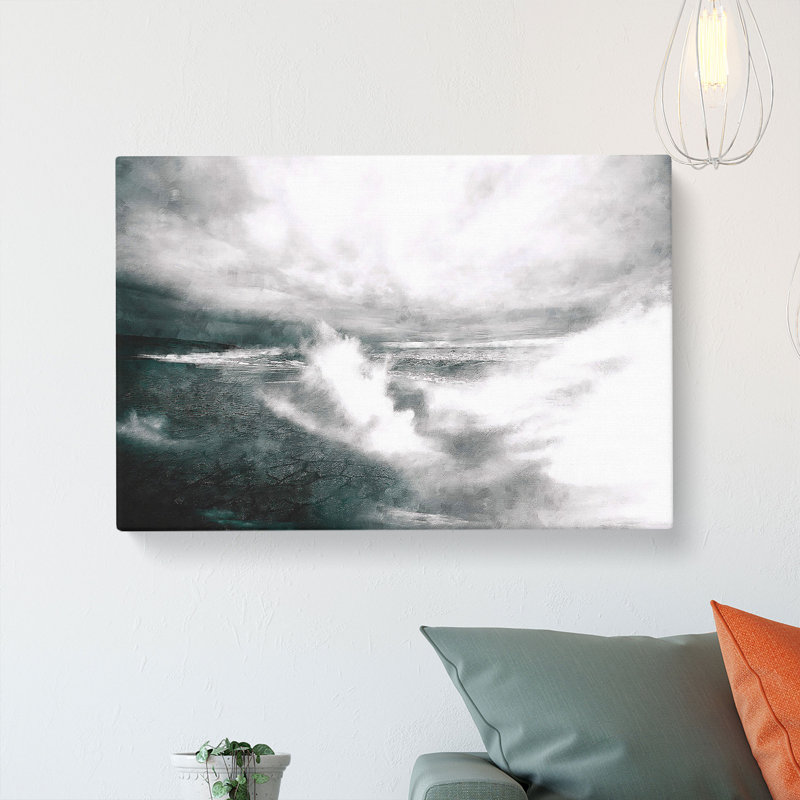 Crashing Waves - Wrapped Canvas Painting, 35cm H x 50cm W x 3cm D
