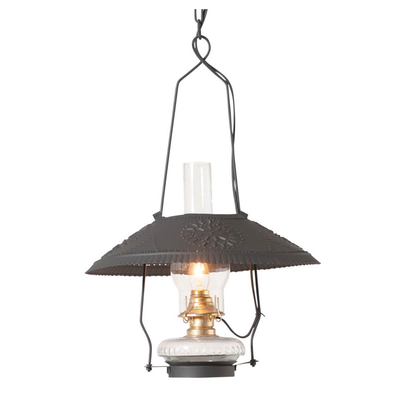 Luminaire suspendu de style lanterne à 1 lumière Hannus