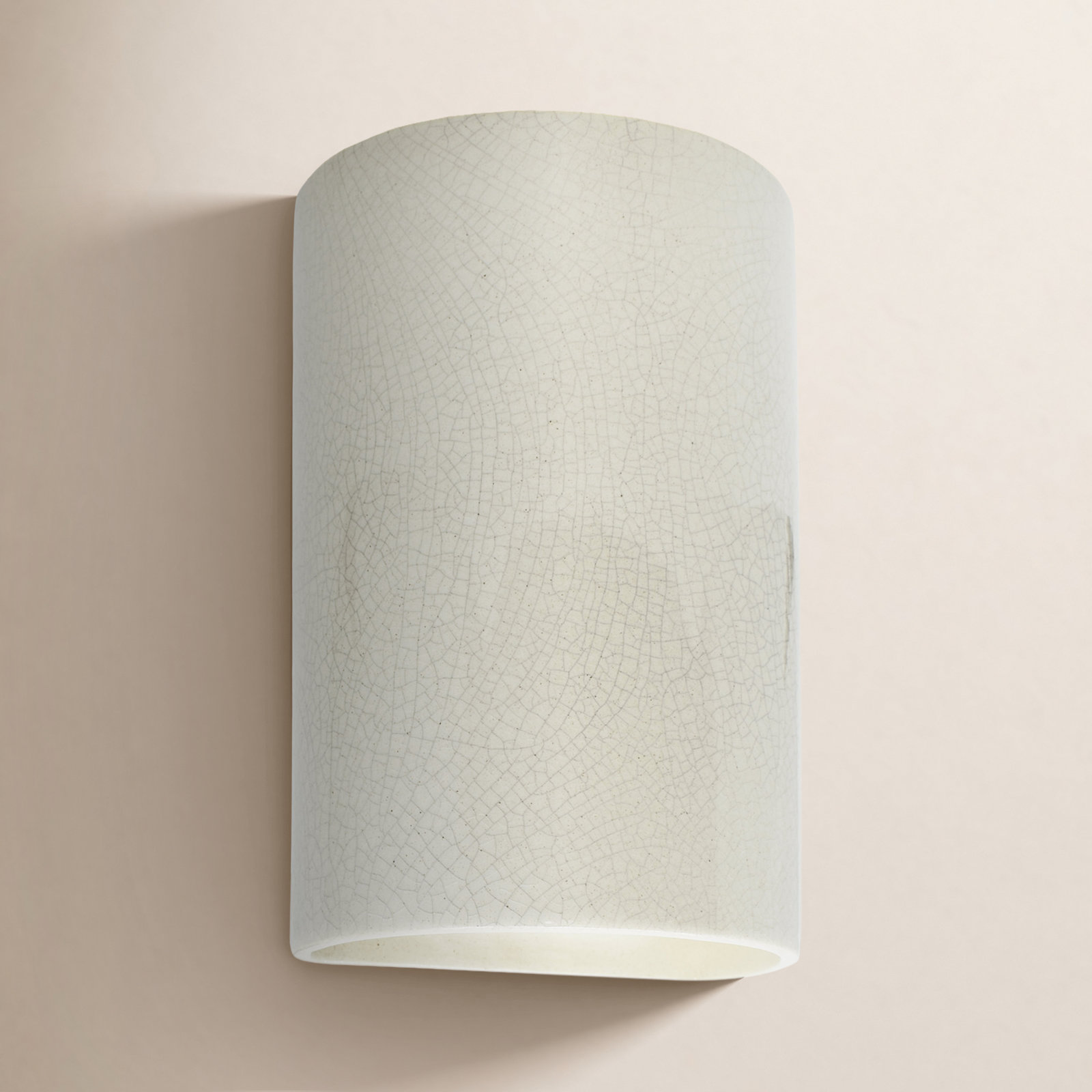 Nomad Ceramic Outdoor Sconce, White Crackle