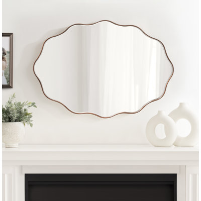 Scalloped Oval Bathroom Mirror