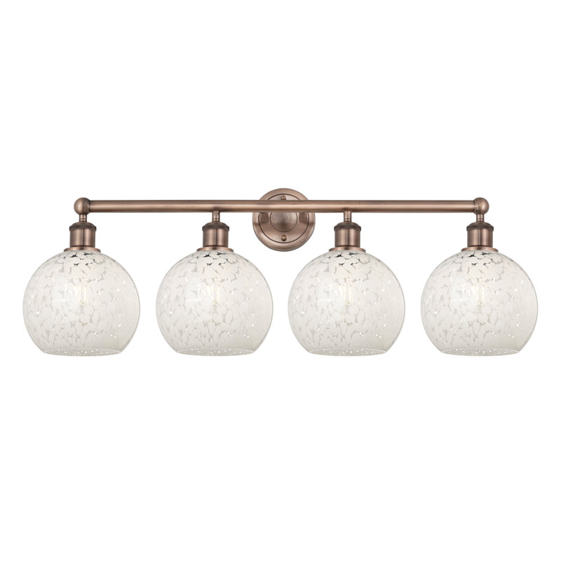 Éclairage pour meuble-lavabo à 4 lumières à intensité variable Biancia, Cuivre antique