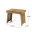 Table d'appoint en bois - avec plateau à lattes, pliable, 21,26 po x 13,5 po 16,01 style pliable pour un espace élégant, l 21,26 po x P 13,5 po x H 16,01 po