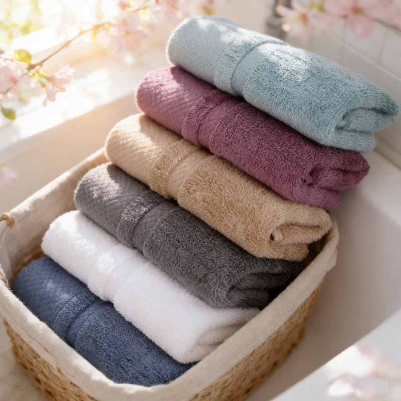 Luxury 100% Cotton Hand Towels, Set of 6 - Ultra Soft, Highly Absorbent, Quick Dry Spa Towels for Bath, Gym & Kitchen (16x29 Inches, Assorted Colors)