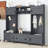 Taneiqua Hall Tree 78.7'' Wide with Bench 4-in-1 hall tree a hanging entrance shelf, a storage rack, 7 hangers and 4 lockers-213582140