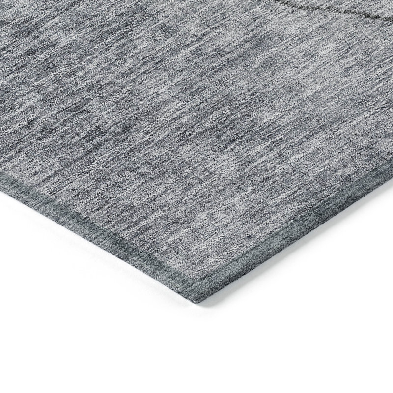 Washable Abstract Indoor / Outdoor Rug, Round 8'
