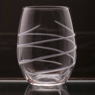 Cactus Crystal Stemless Wine Glasses by Viski®