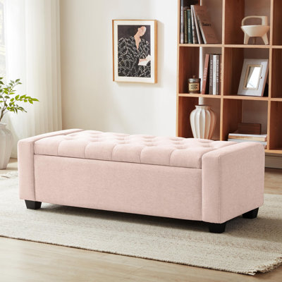 Storage Ottoman Bench with Safety Hinge