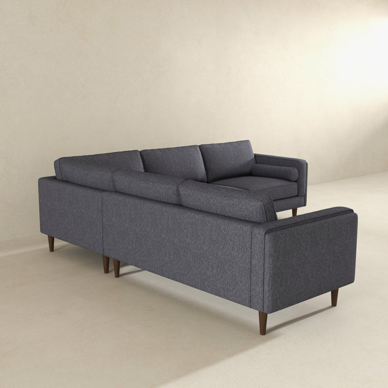 Canapé d'angle modulaire en tissu, Tissu gris