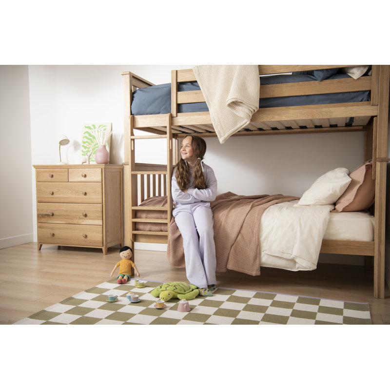 Savona FSC®-Certified Oak Kids Bed/Bunk Bed, Twin/Twin Kids Bunk Bed, Natural