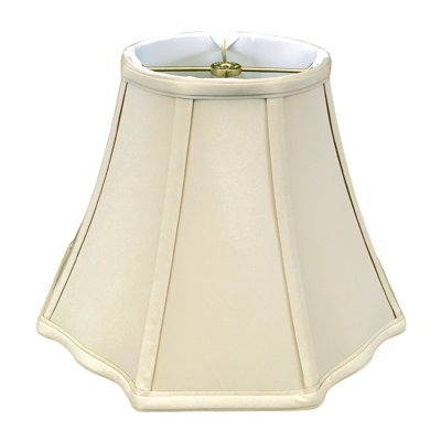 Royal Designs, Inc. BSO-701-12BG Flare Bottom Outside Corner Scalloped Basic Lamp Shade, 6.5 x 12 x 9.25, Beige
