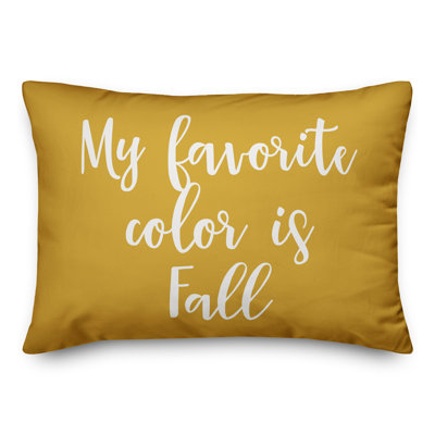  «My Favorite Color Is Fall», coussin lombaire