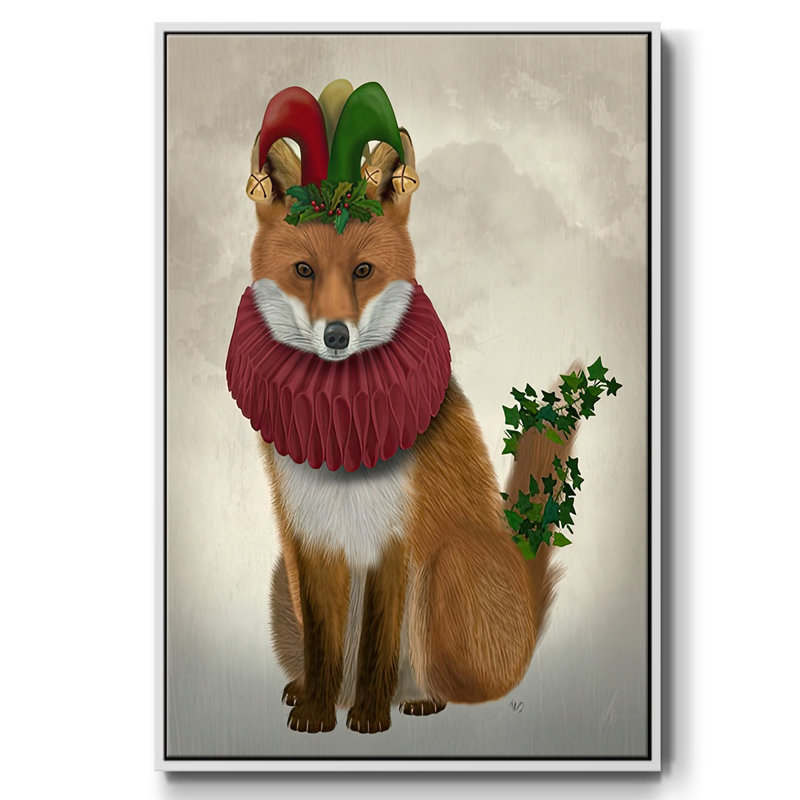 Houx de Noël et lierre, H 25 po x l 17 po x P 1,5 po, Blanc