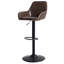 Olveston Swivel Upholstered Adjustable Height Counter Stool with Metal Frame