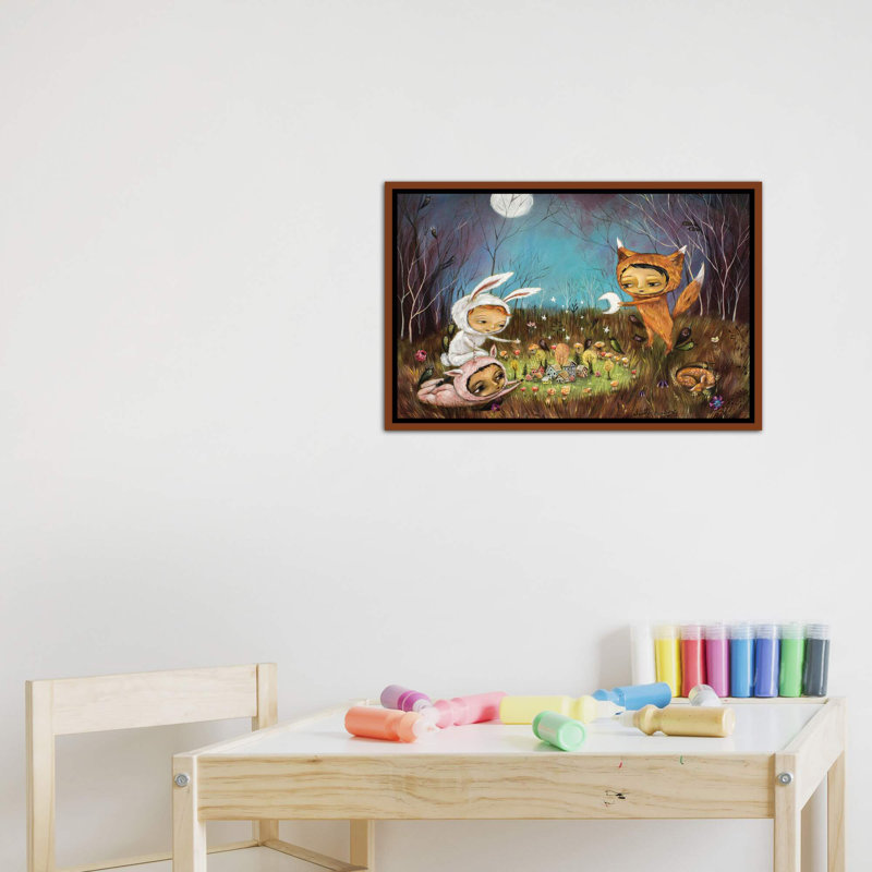 Fabrication par Heather Renaux - impression d'art graphique, H 18 po x l 26 po x P 1,5 po, Toile avec cadre brun