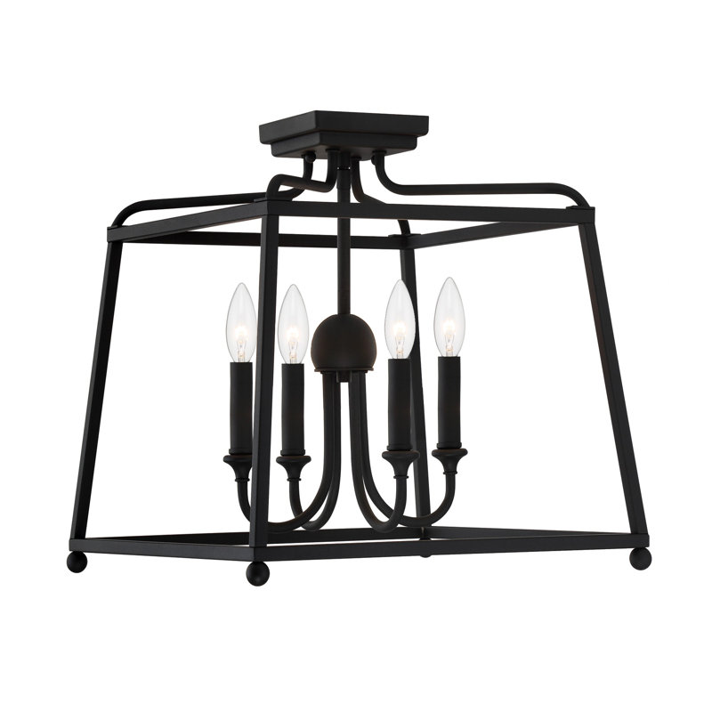Sylvan 4 Light Black Forged Ceiling Mount