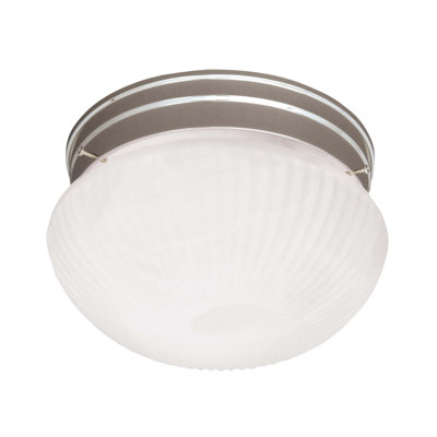  Plafonnier 1 lumière en nickel satiné