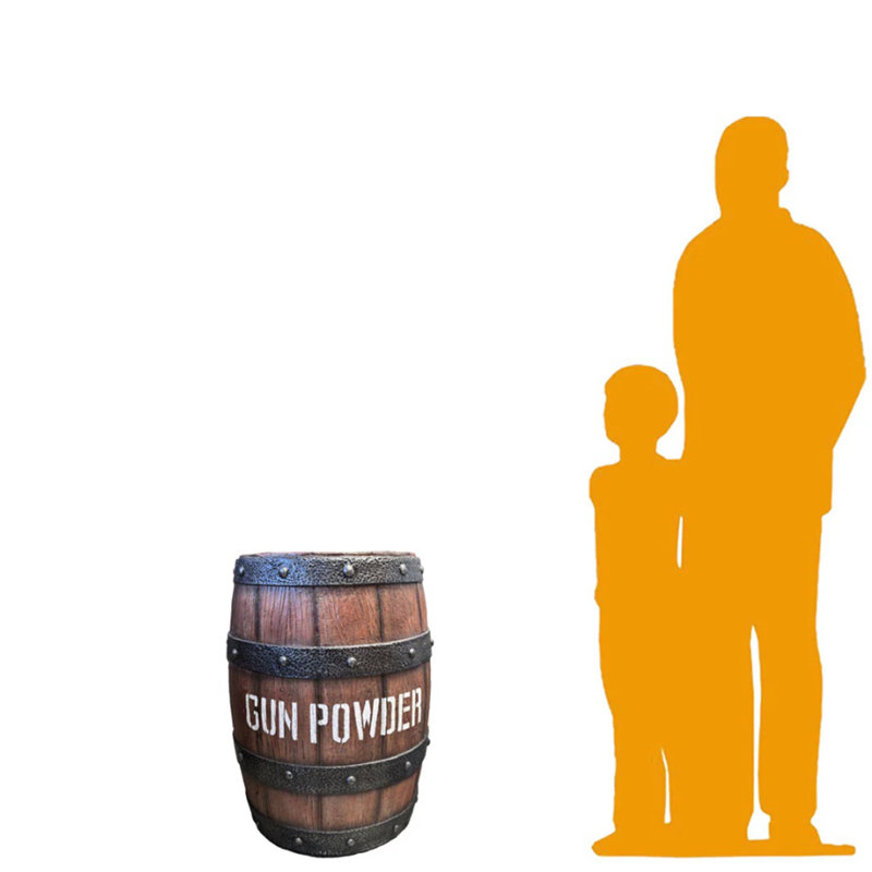 Medium Gunpowder Barrel Life Size Statue