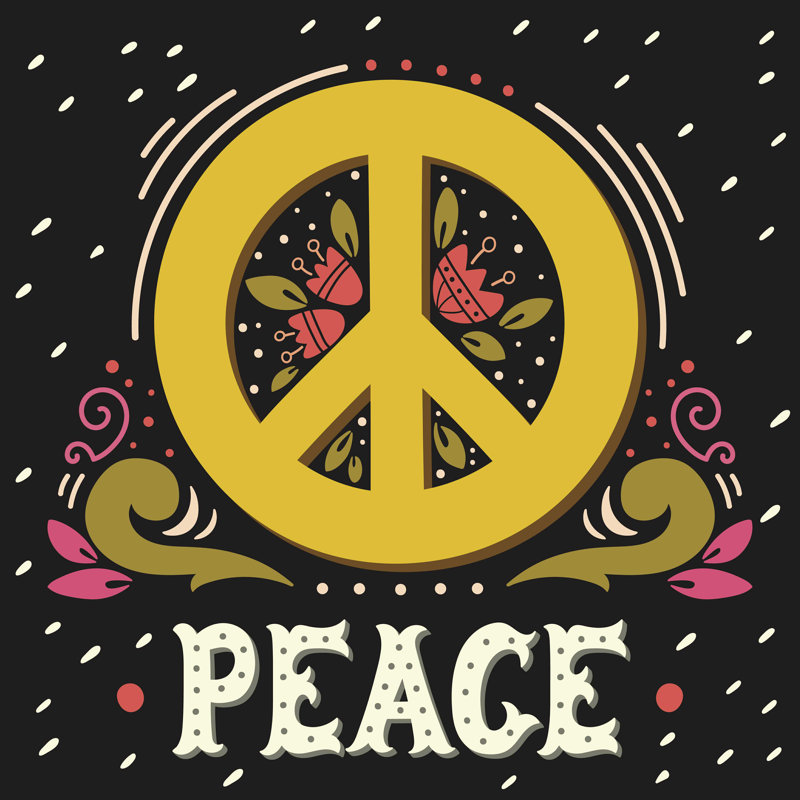 «Peace Sign», impression sur toile tendue, H 30 po x l 30 po
