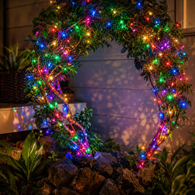 Guirlande lumineuse 72 lumières à énergie solaire 72 pi avec 8 modes décorations pour fêtes