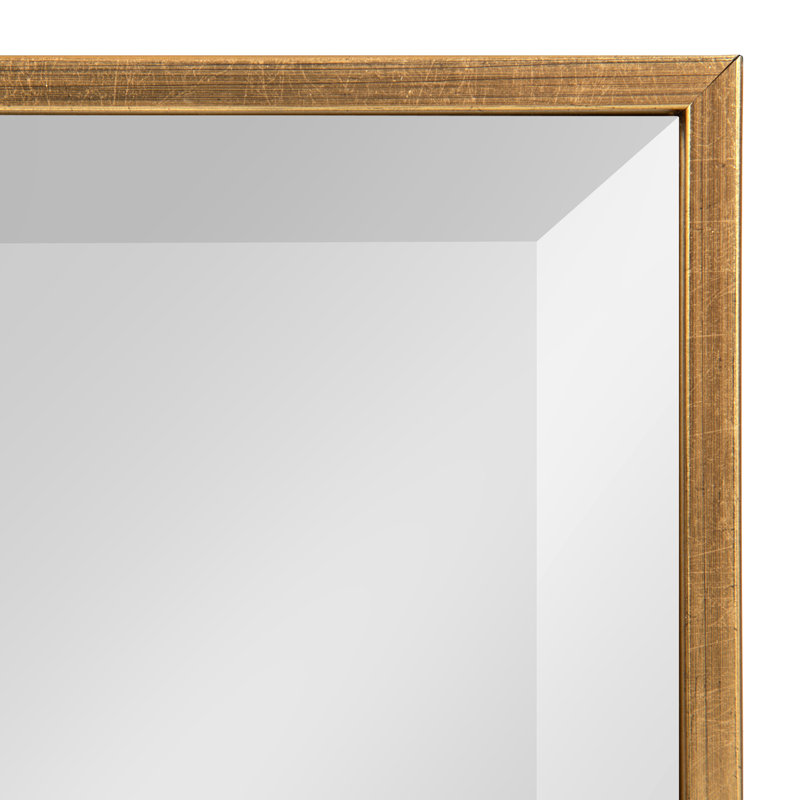 Miroir traditionnel biseauté Logsdon, 24 po x 36 po, Or