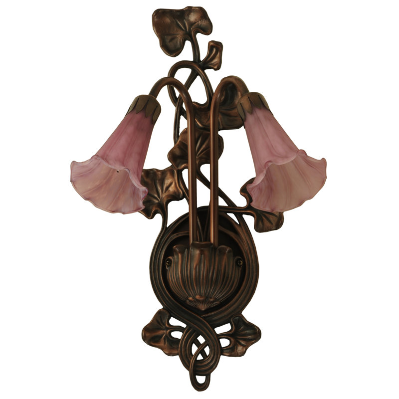 Meyda Tiffany & Stained Glass 2 - Light Armed Sconce, Lavender