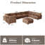 Canapé modulaire réversible en forme de U 9 pièces avec repose-pieds amovible-133007504