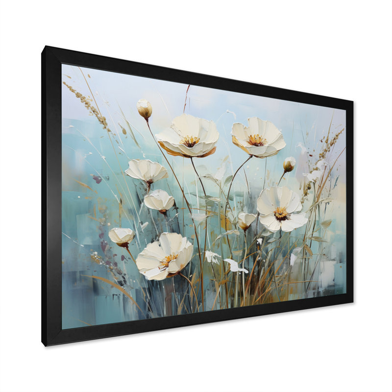«Meadow Whispers Of Spring I», reproduction sur toile, H 12 po x l 20 po x P 1 po, Cadre photo noir