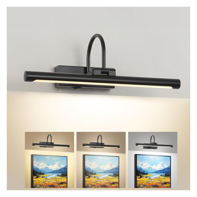 Éclairage pour tableau mural 24 po à piles avec télécommande et minuterie, lumières d'art sans fil