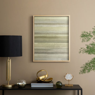 «Lines in Neutral I», reproduction encadrée - bois massif