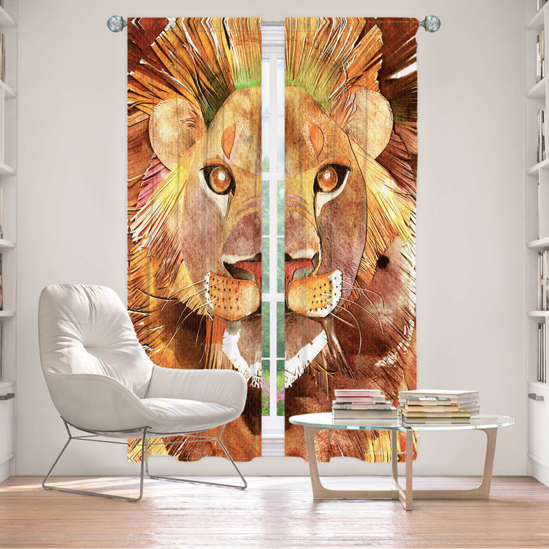 Ensemble de 2 rideaux doublÃ©s pour fenÃªtre de 203 cm x 155 cm par Marley Ungaro - Lion, L 20 po x L 61 po