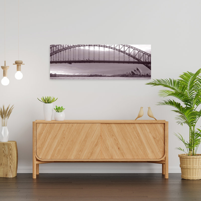 Harbour Bridge, Sydney, Australie, géométrique moderne, architecture abstraite, art mural, H 12 po x l 36 po