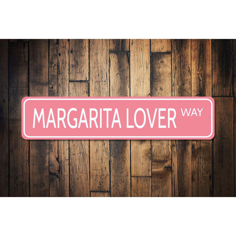 Plaque en aluminium Margarita Lover, H 6 po x l 24 po x P 0,06 po