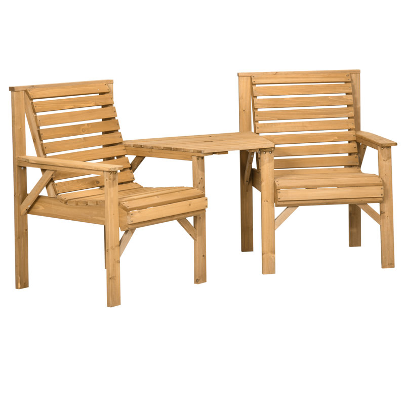 Banc d'extérieur Renlee Fir, Marron clair