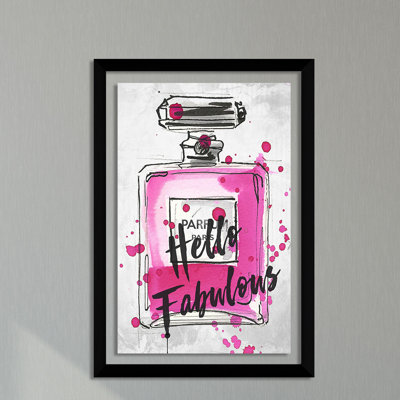 « rose perfum bouteille », impression encadrée