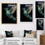Woodleigh Teal Black Hummingbird Aérien Grace - Art mural colibri-1869526355-1869526354