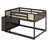 Iveigh Full Over Full Bunk Bed With Storage, Low Bunk Bed Frame With 4 Drawers And 3 Shelves-414522316
