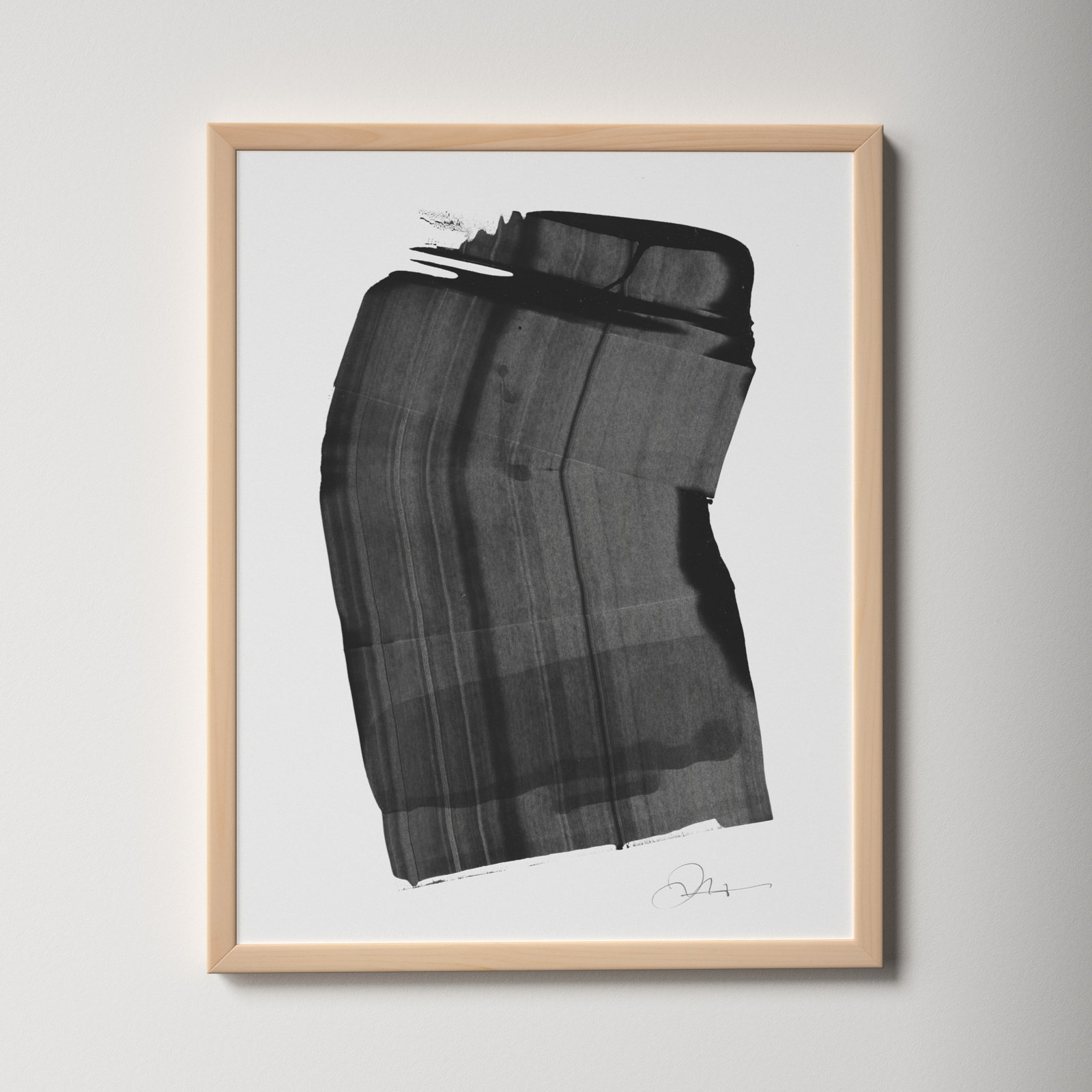 Olivia "Brushstroke 1" Painting, Brown, 30" H x 24" W x 1.25" D