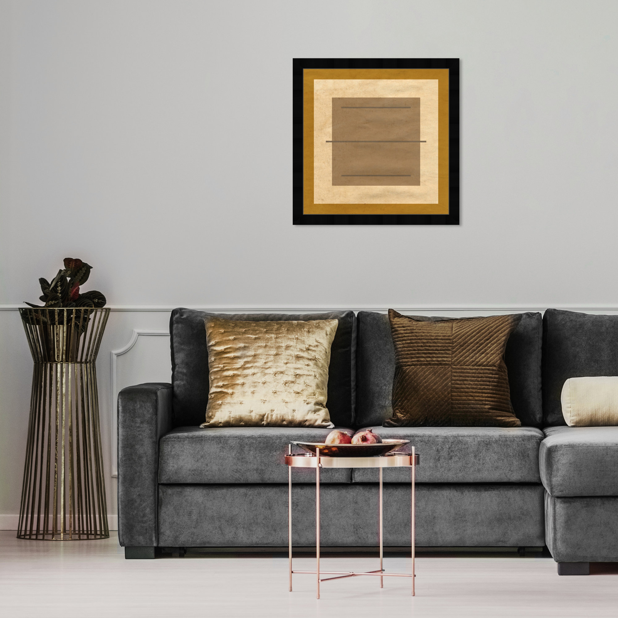 Amarillo Alberto by Oliver Gal, 18" H x 18" W x 0.5" D, Black