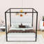 Lit plateforme à baldaquin Upholstery-216019922-216019923